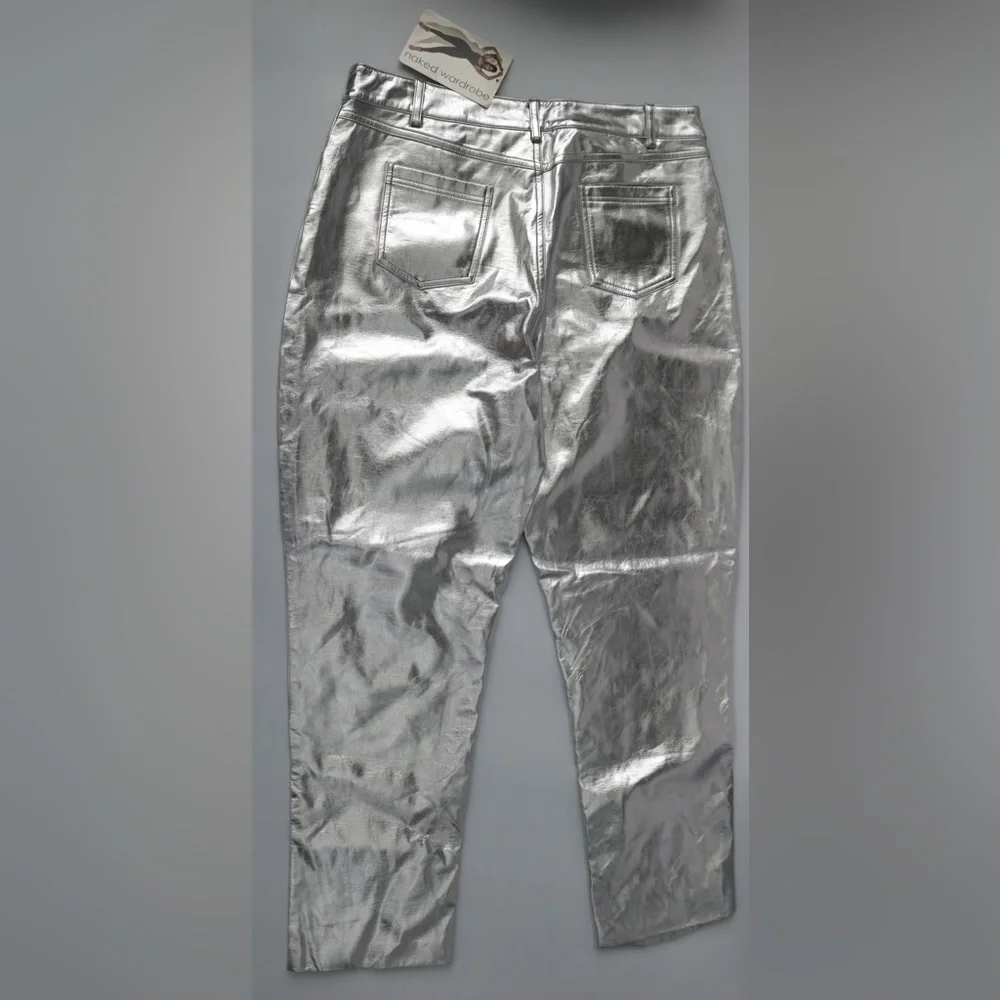 NWT- Silver metallic pants by Naked Wardrobe in size XL. - Picture 4 of 4